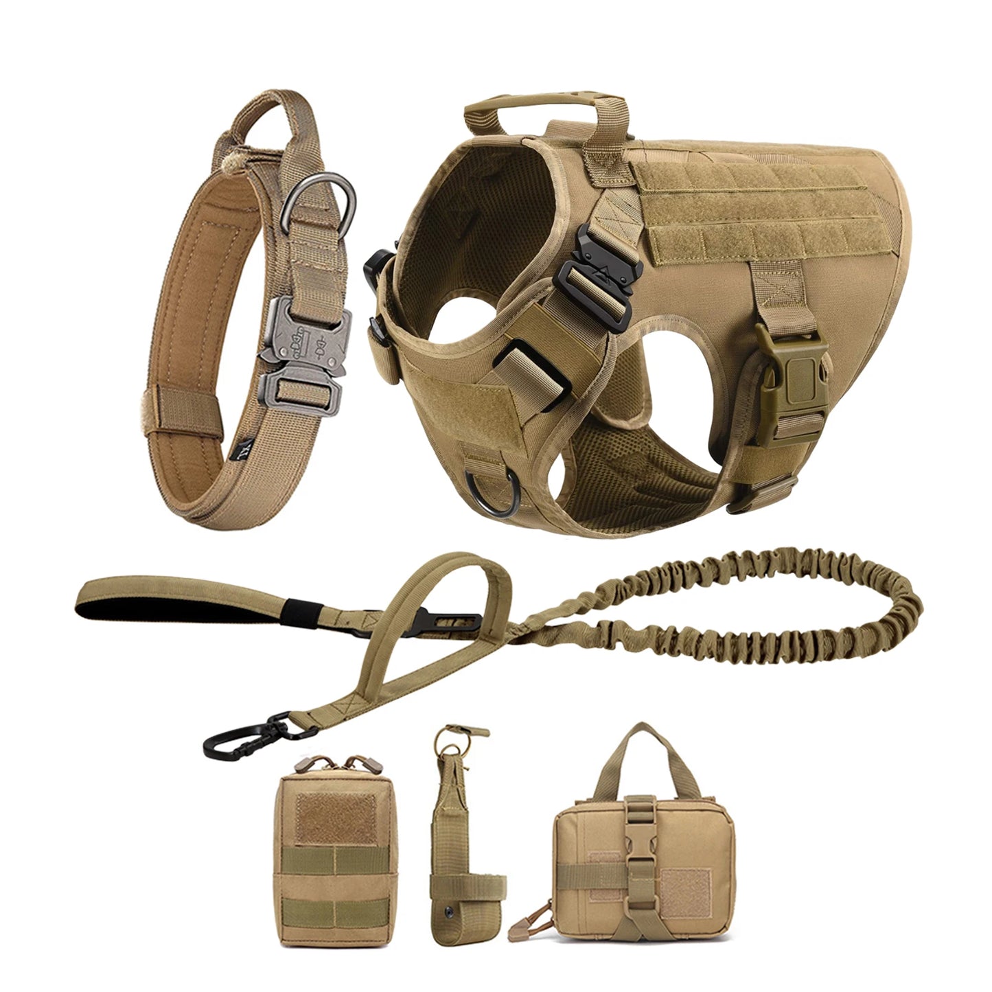 Tactical Nylon Dog Harness Vest With Quick Release Buckle