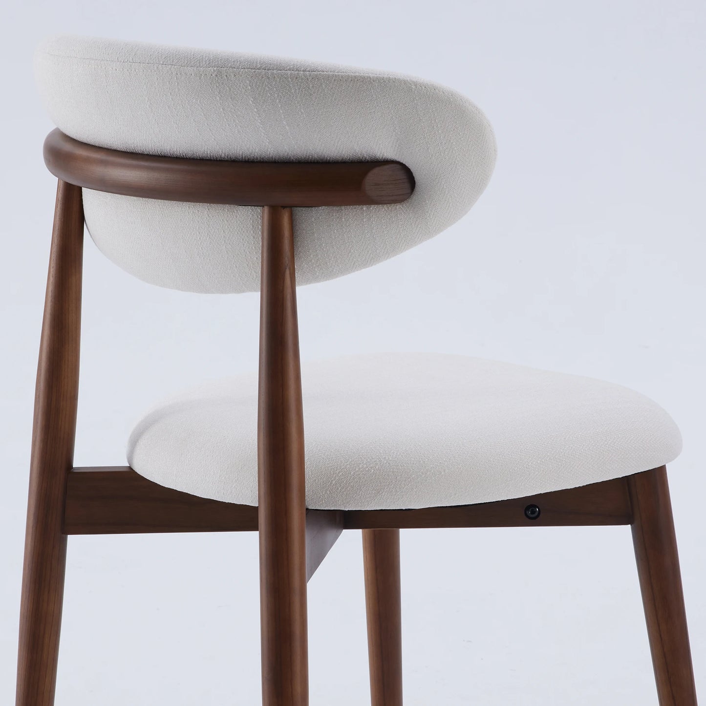 Farini Modern Fabric Upholstered Solid Wood Dining Chairs