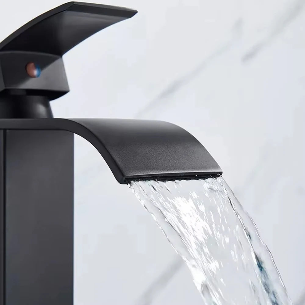 MYQualife Waterfall Basin Faucet Single Handle Hot And Cold Mixer
