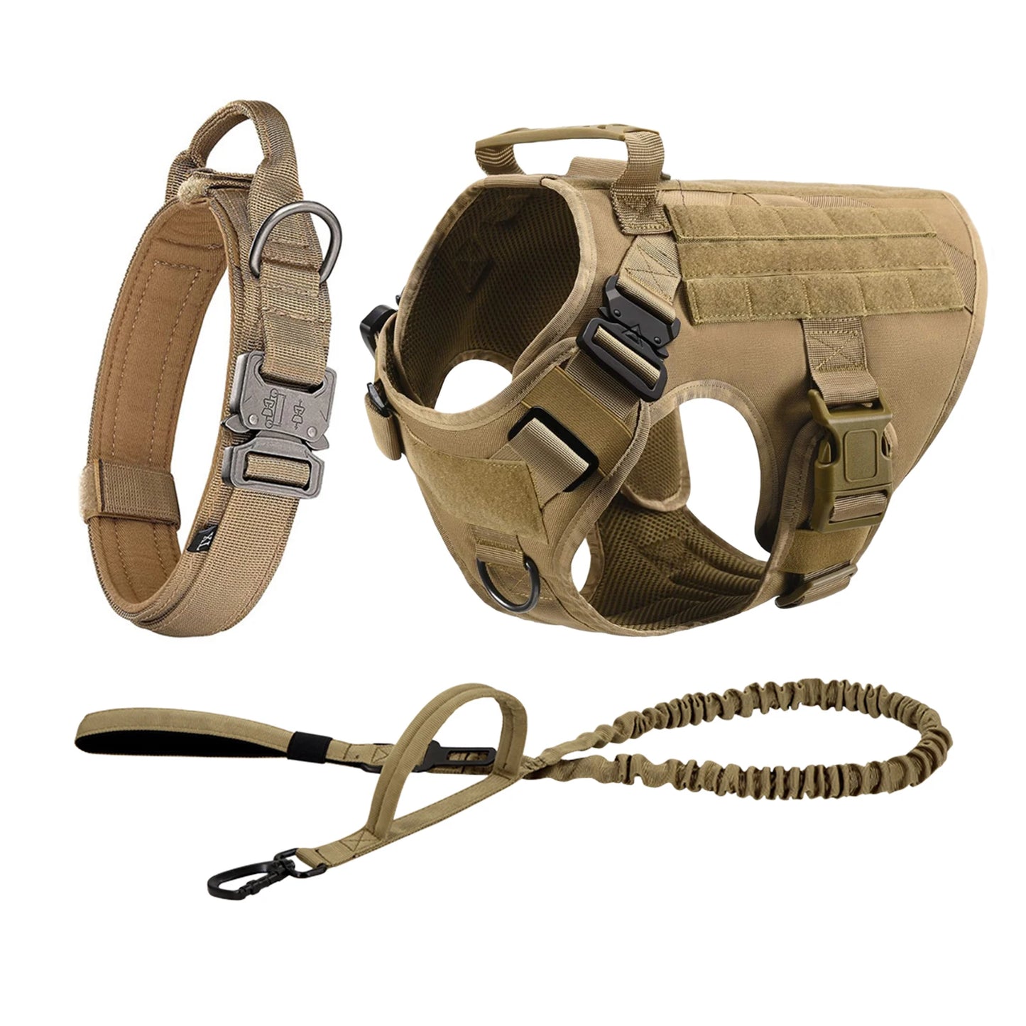 Tactical Nylon Dog Harness Vest With Quick Release Buckle