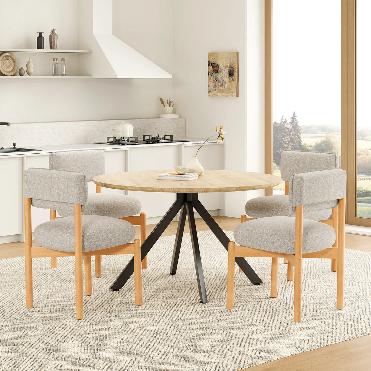 FARINI Modern Upholstered Dining Chairs Set of 2 for Home