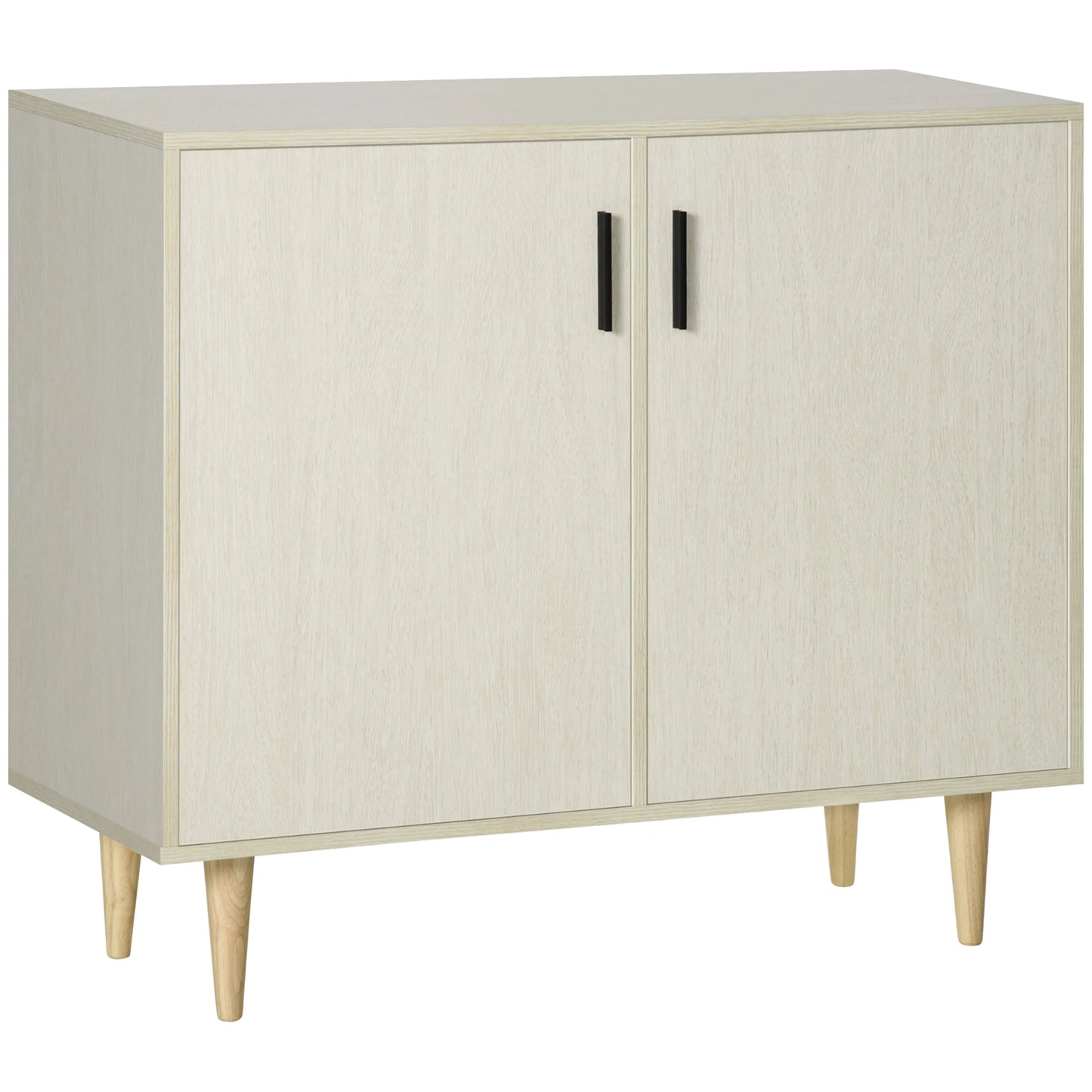 Homcom Sideboard Buffet Cabinet With Double Doors And Adjustable Shelves