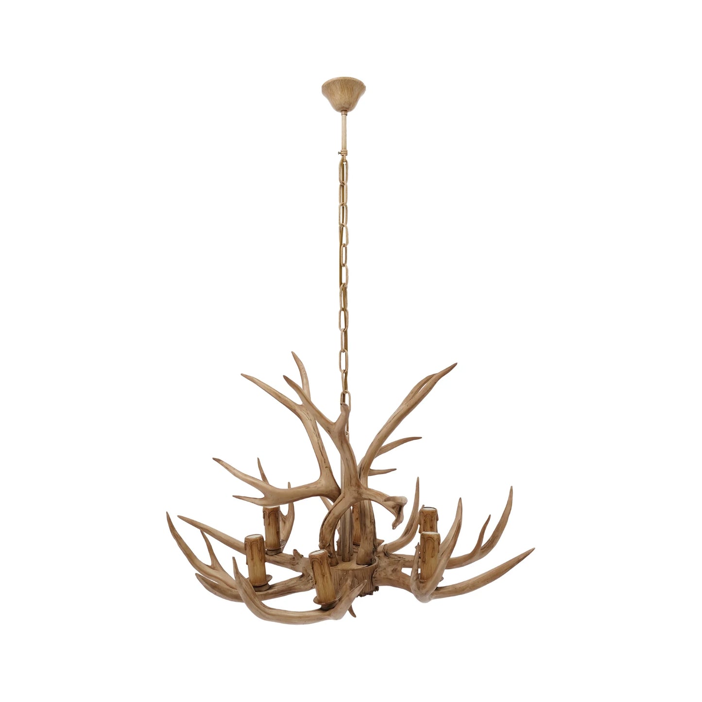 Retro Deer Antler Six Light Pendant Ceiling Fixture