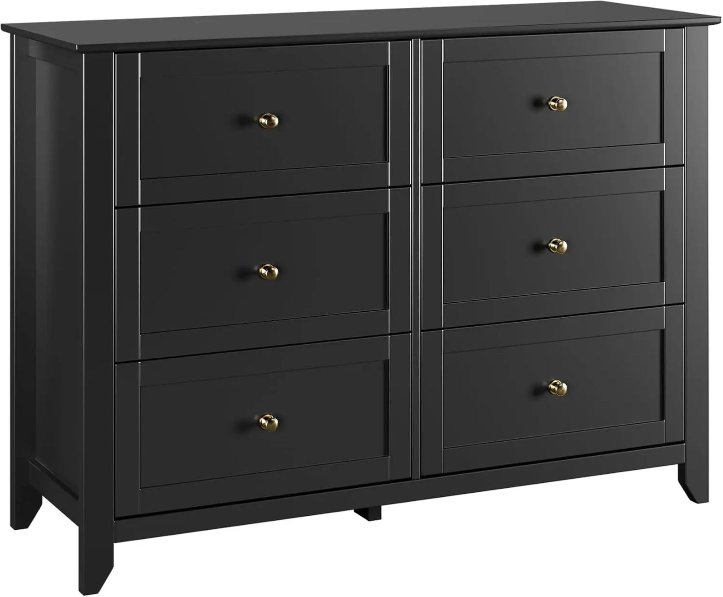 Modern Solid Wood Six Drawer Dresser Bedroom Living Room Cabinet