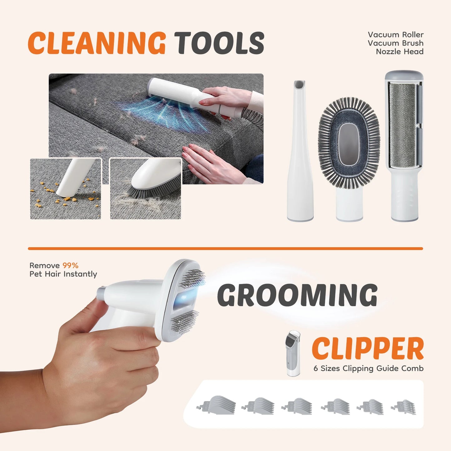 Sweetcrispy Professional Pet Grooming Clipper Kit For Pets