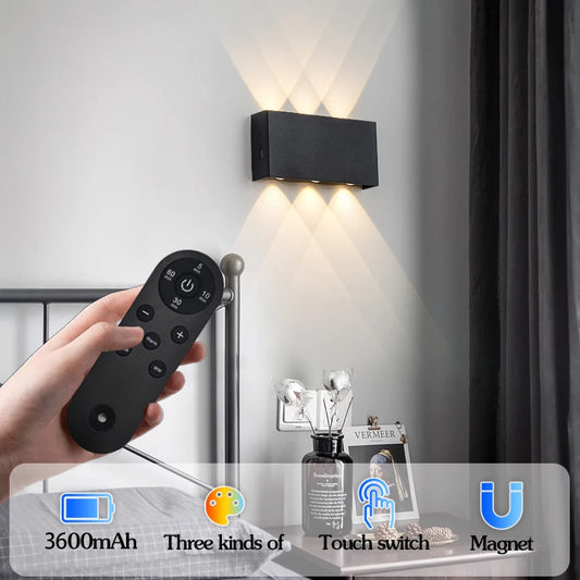 Modern Rechargeable LED Wall Lamp Touch Dimming And Magnetic Mount