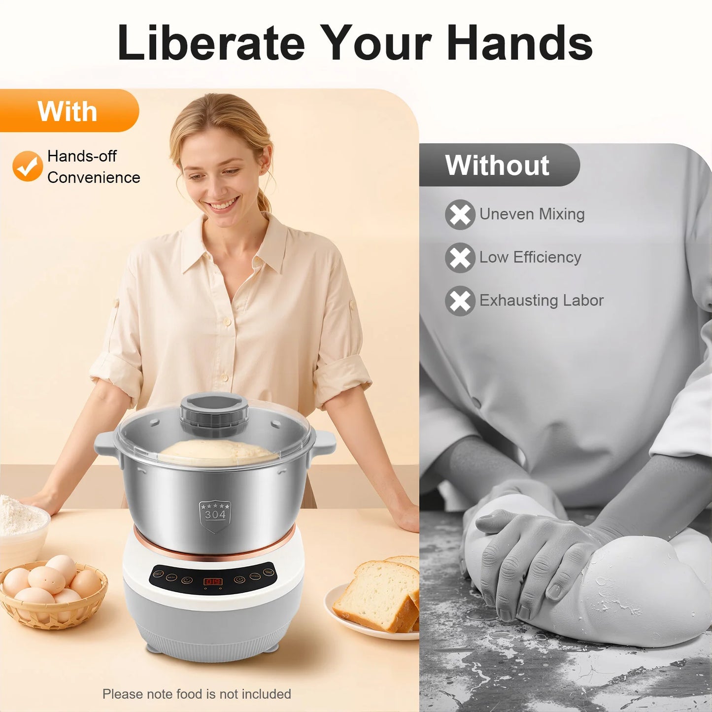 Electric Dough Maker With Ferment Function And Kneading Machine