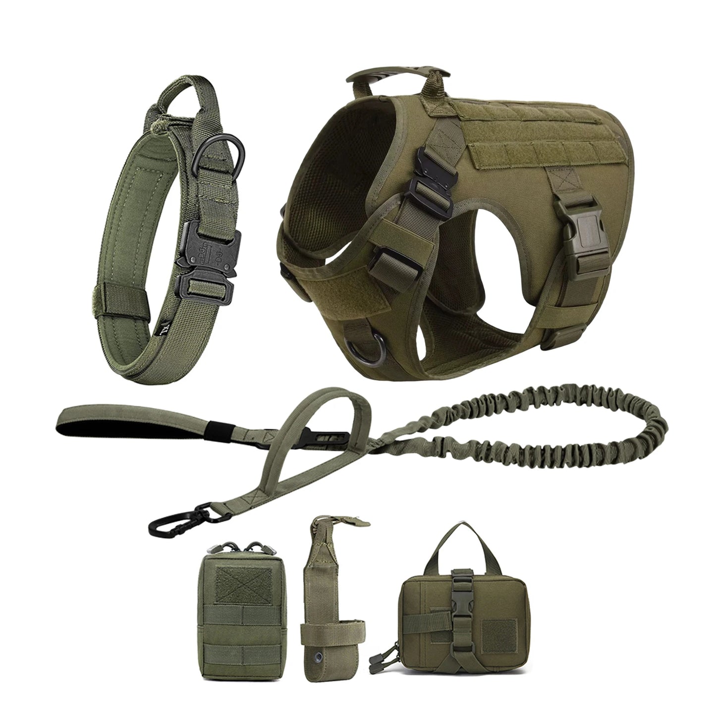 Tactical Nylon Dog Harness Vest With Quick Release Buckle