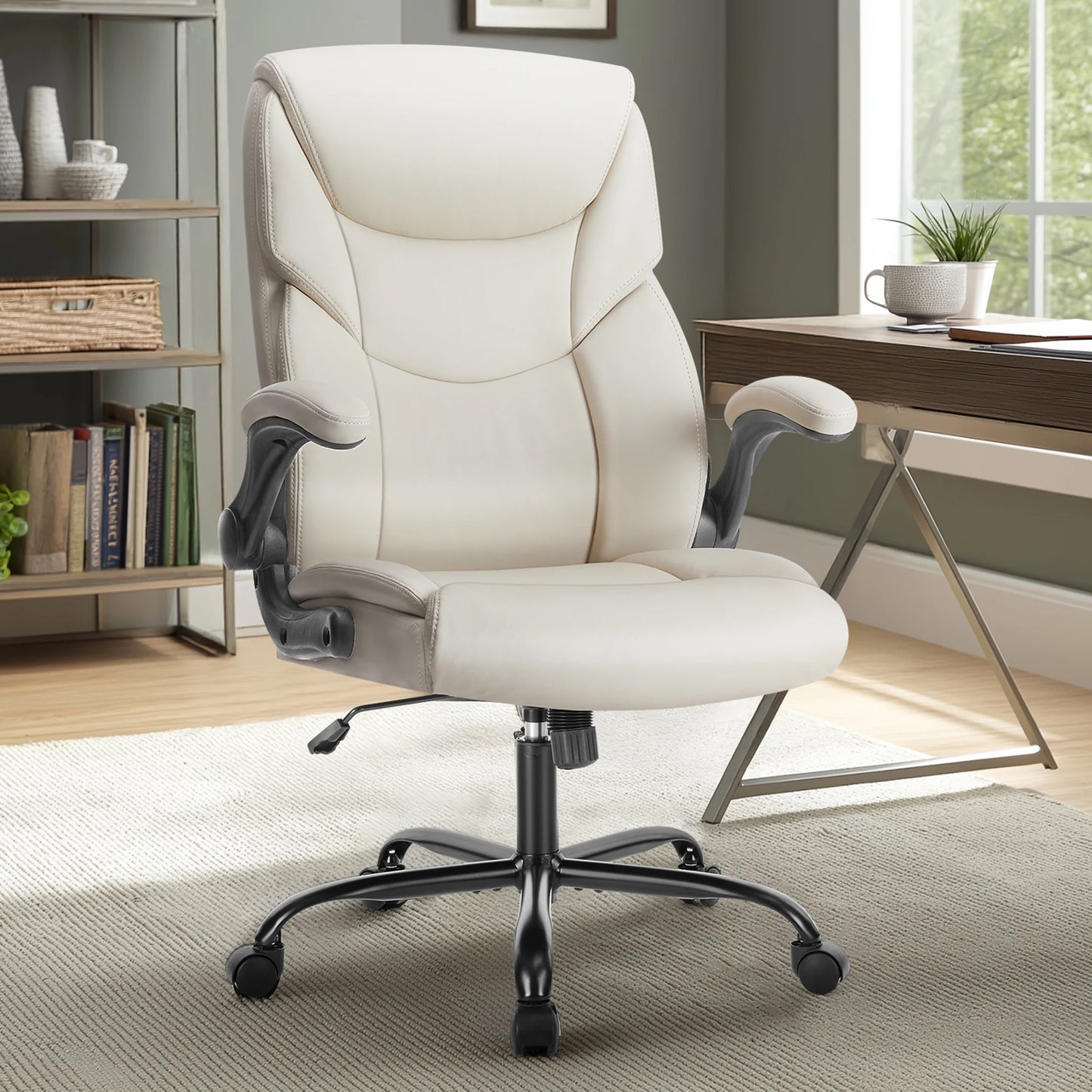 JHK Ergonomic Heavy Duty Office Chair Adjustable Flip Up Arms
