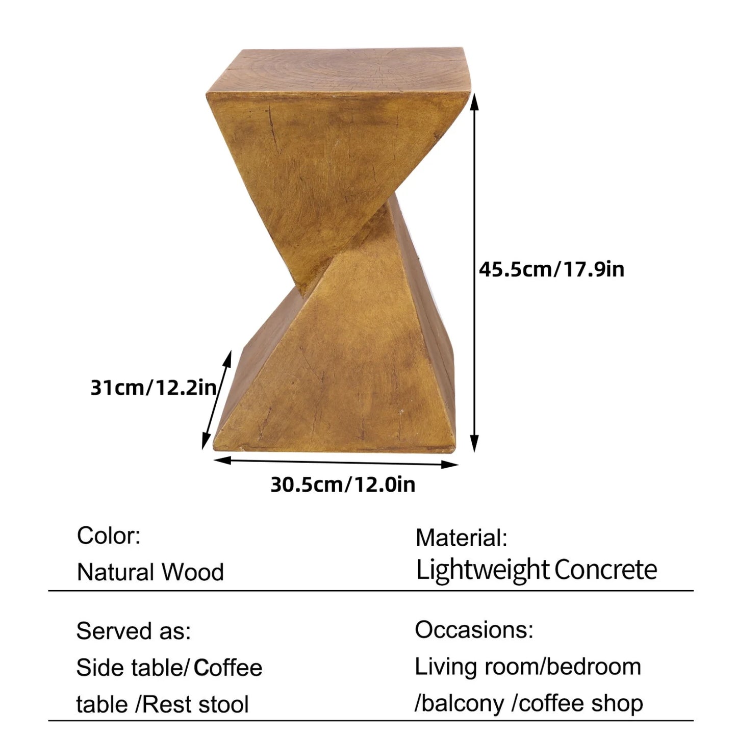Modern Round Wooden Accent Side Table For Living Room Decor