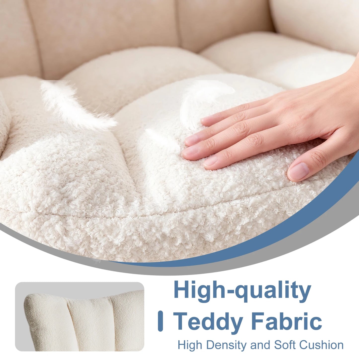 MCQ Metal Frame Office Chair Fleece Cushion And Lumbar Support