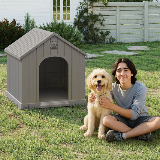 Weather Resistant Plastic Dog House With Waterproof Ventilation
