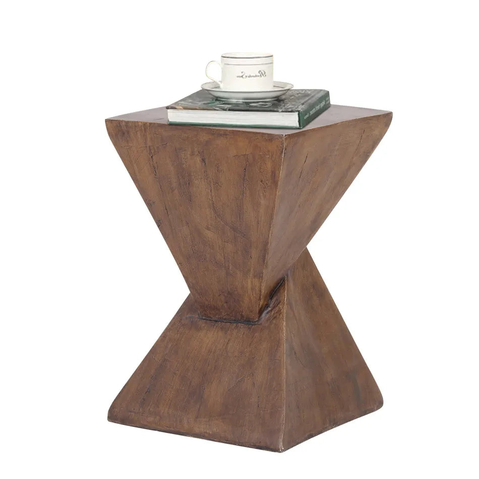 Luvodi Modern Lightweight Concrete Accent Table For Living Room