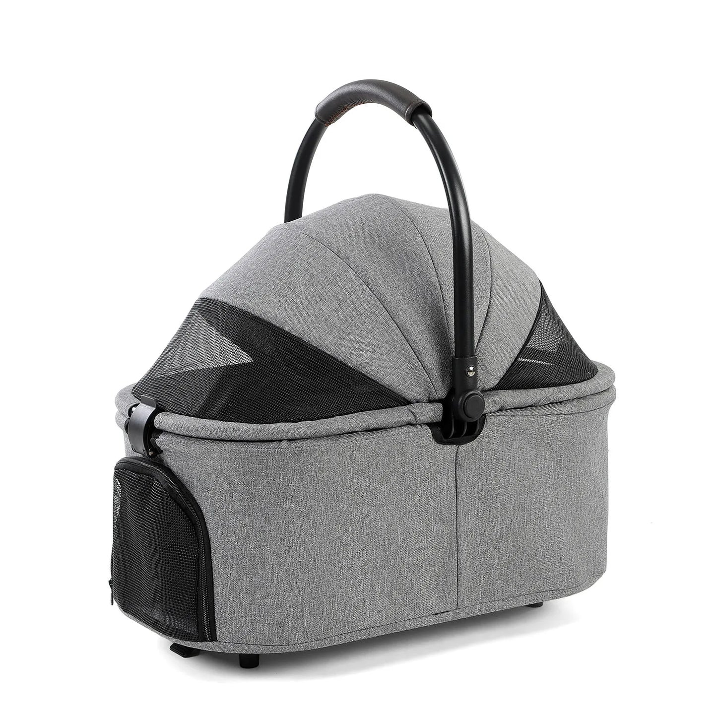 Compact Folding Pet Stroller With Removable Carrier For Dogs