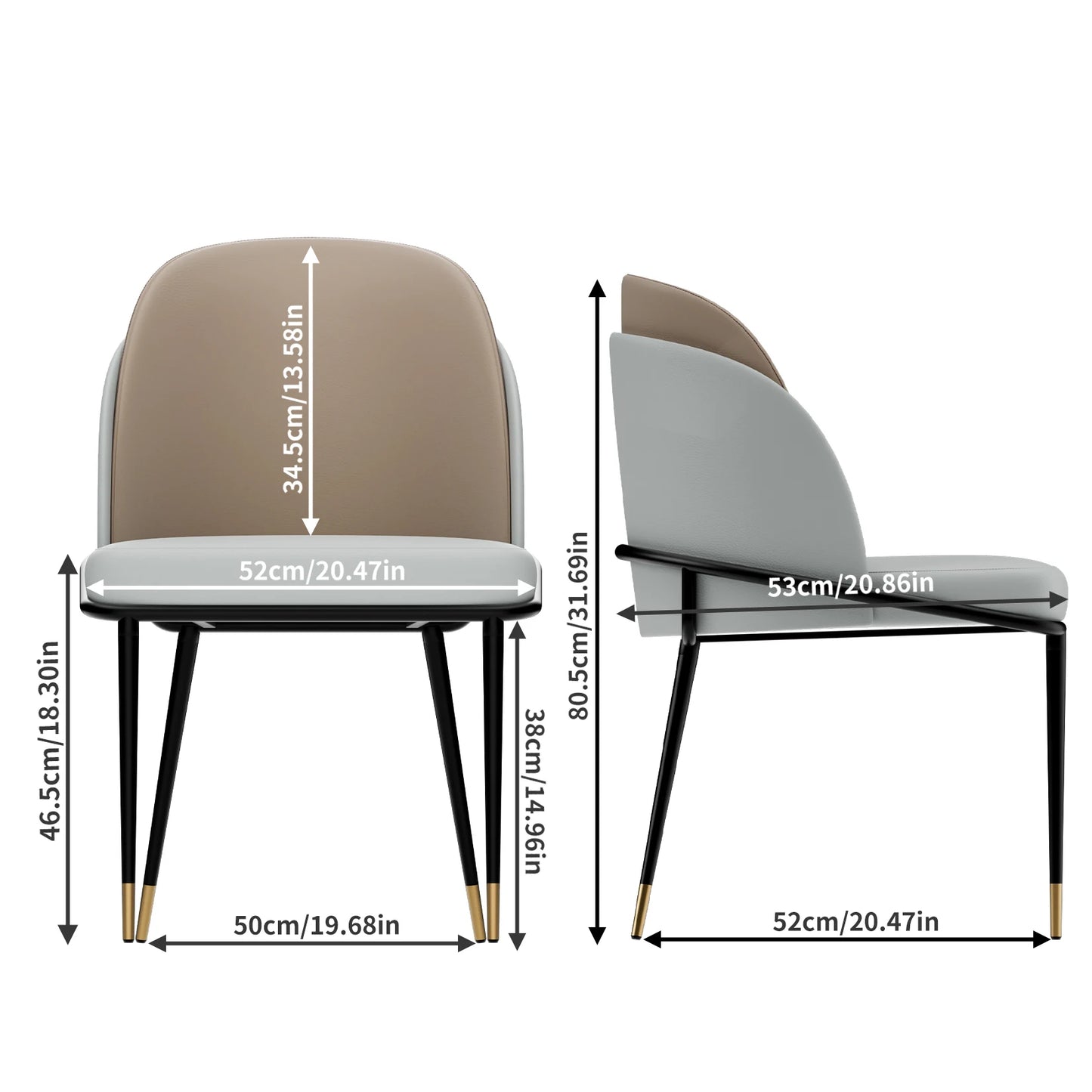 Modern Upholstered Dining Chairs With Microfiber Silicone Leather Metal Frame