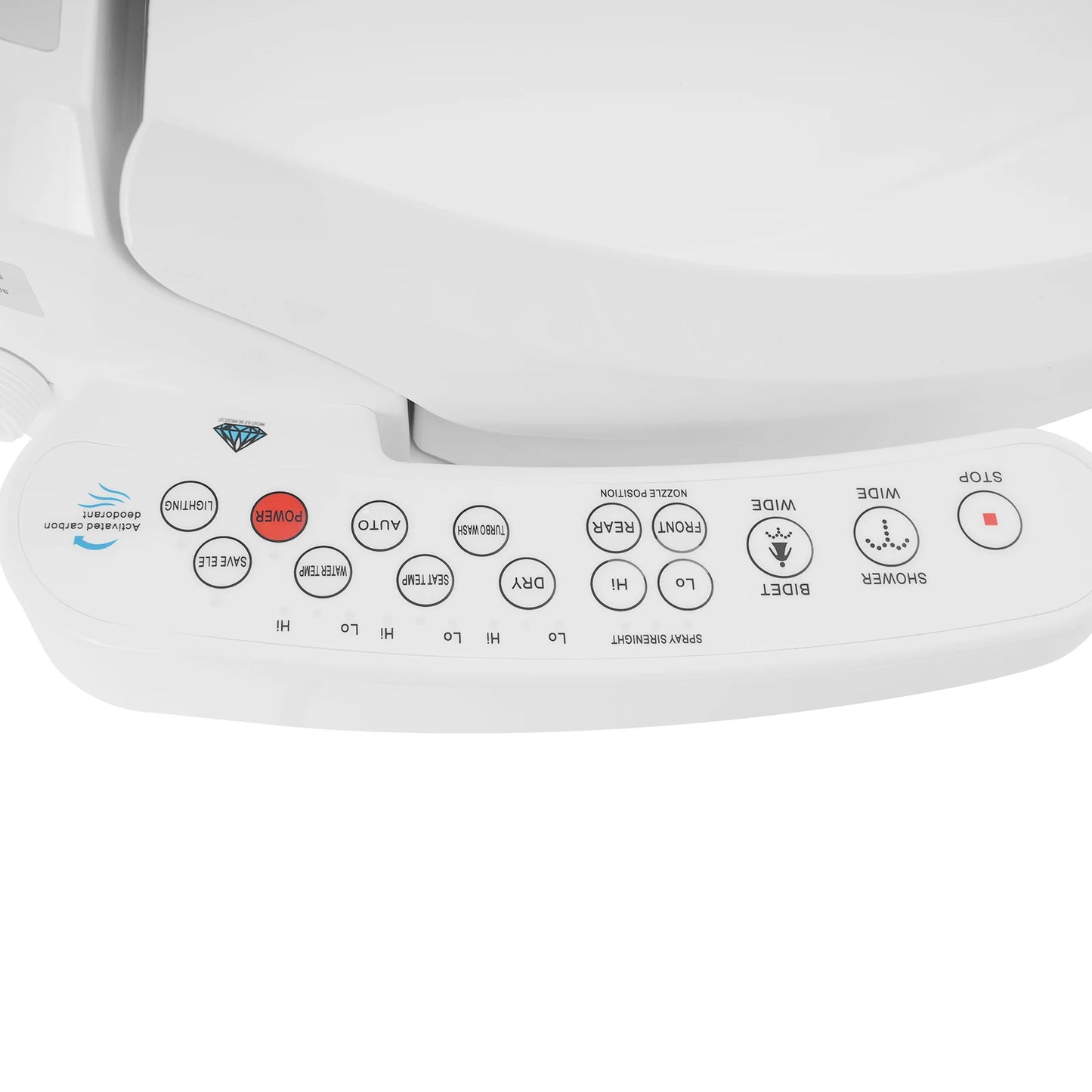 Electronic Bidet Smart Toilet Seat With Adjustable Heated Air Dryer