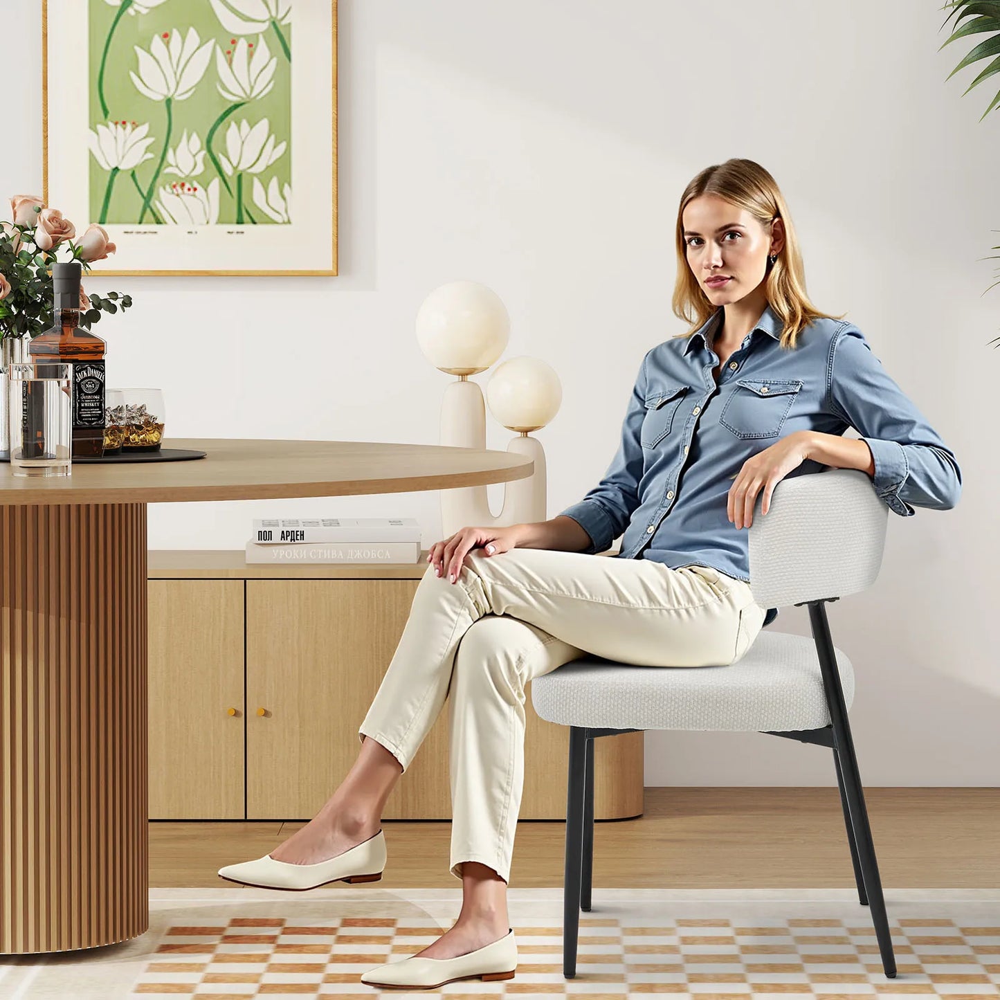 MCQ Ergonomic Office Chairs With Metal Frame And Leather Backrest