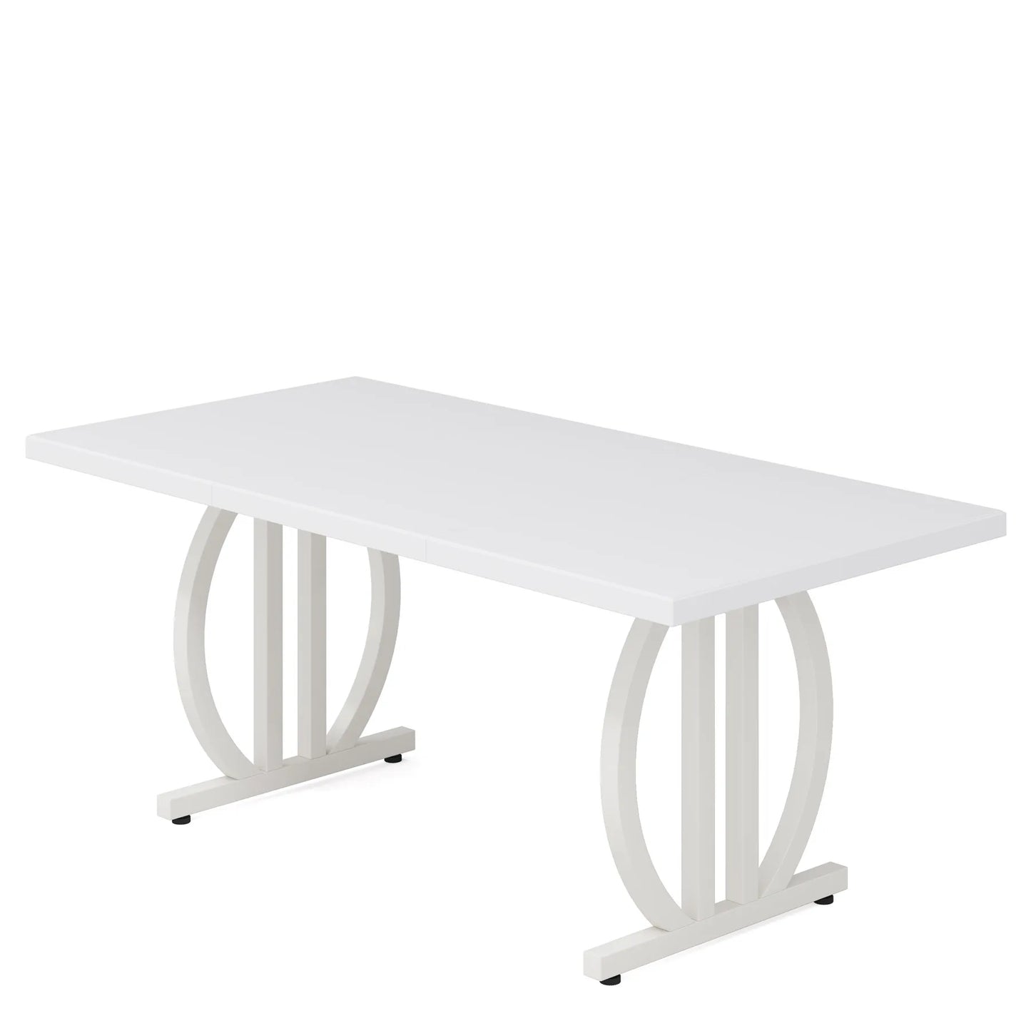 Tribesigns Modern Industrial Metal Frame Wooden Dining Table