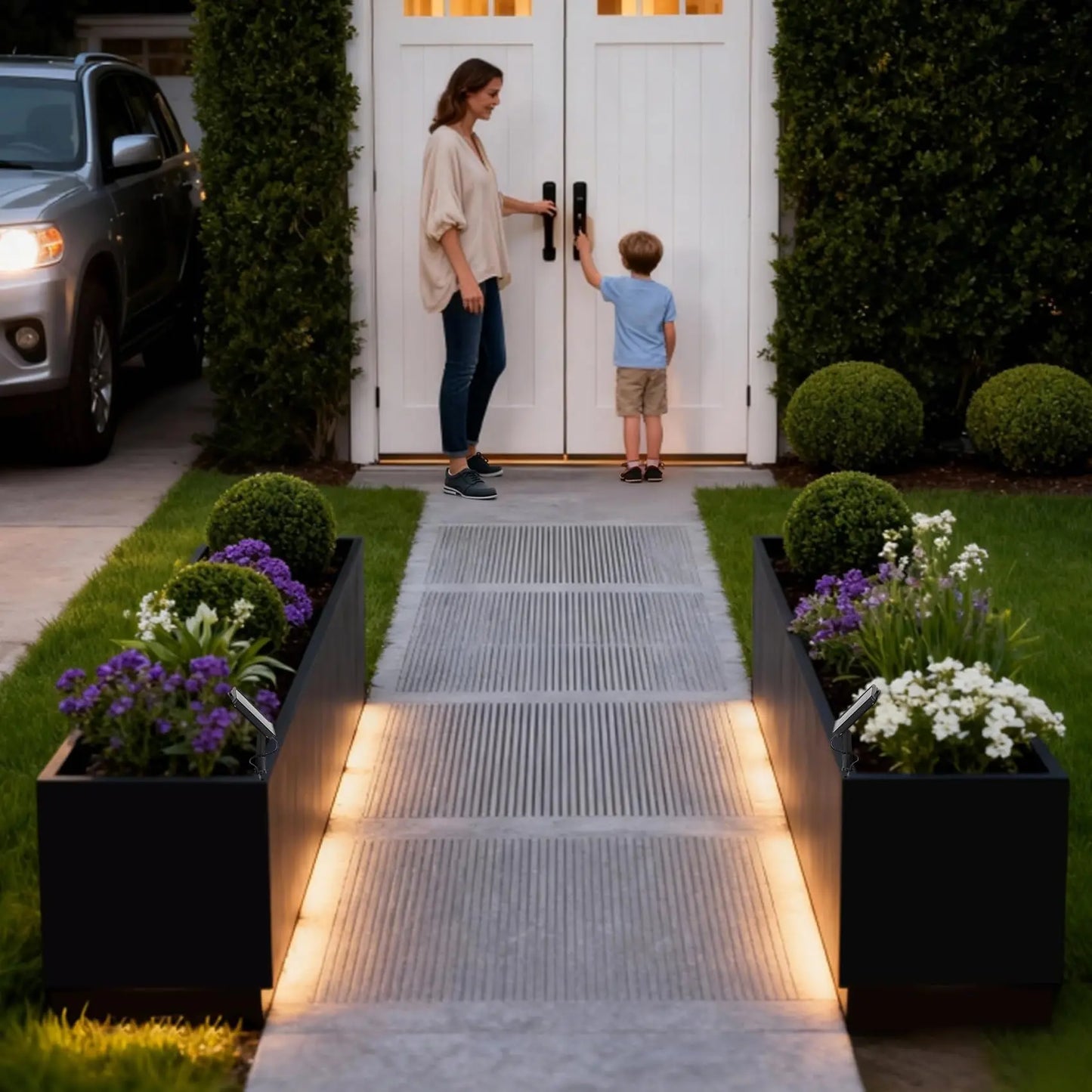 HiMISS Metal Planter Box With LED Light Strips And Controller