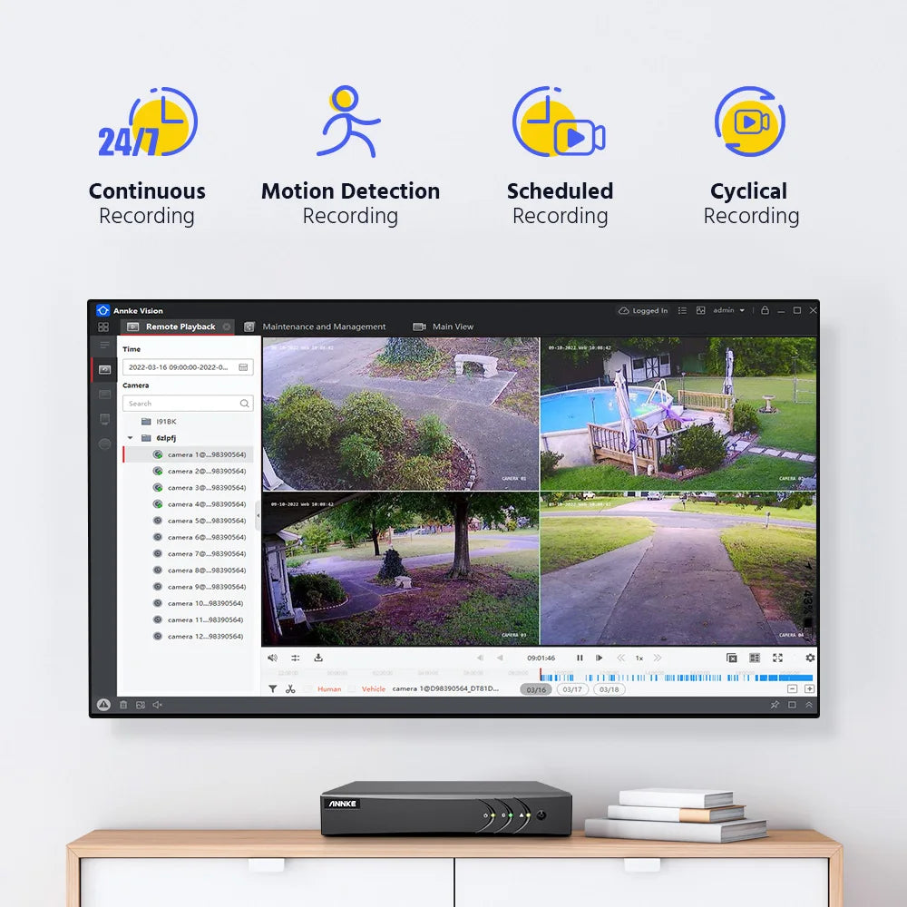 Annke 3K 16CH DVR Surveillance System With Turret Cameras