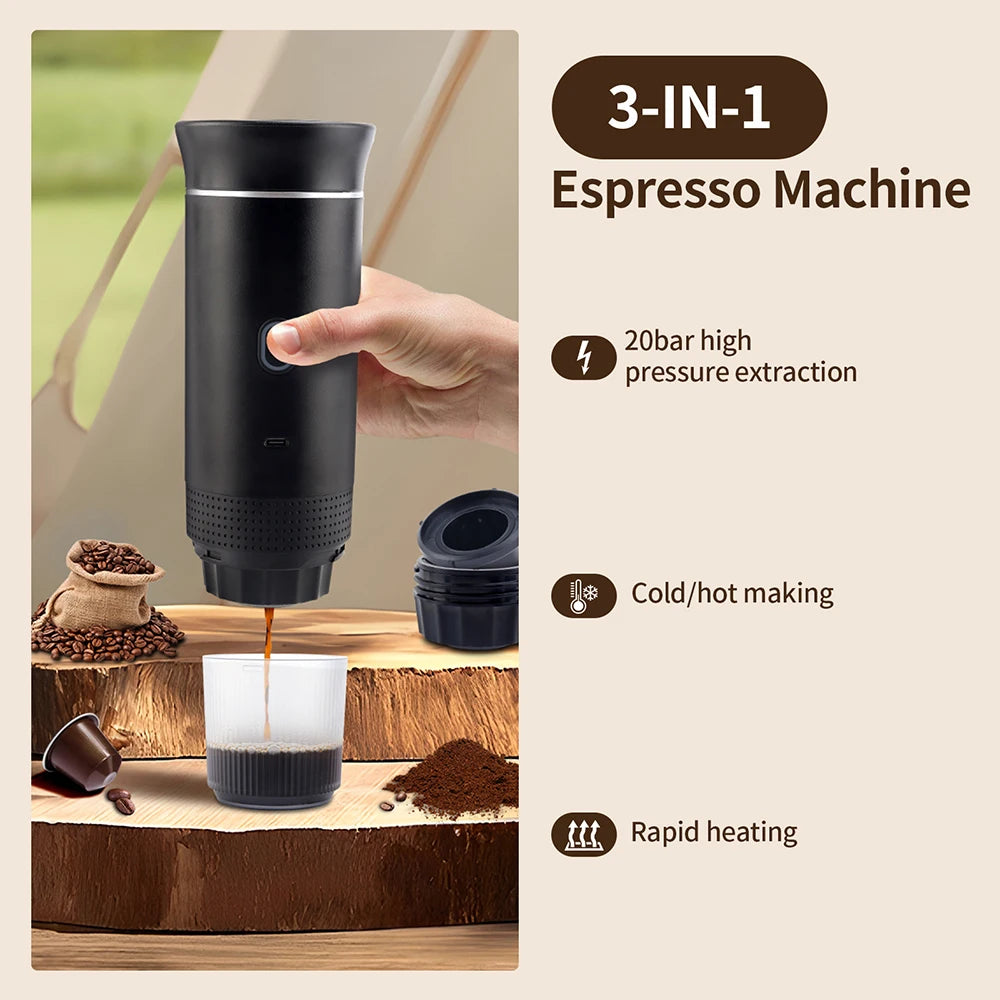 Obecilc Portable Wireless Espresso Coffee Maker And Capsule Machine