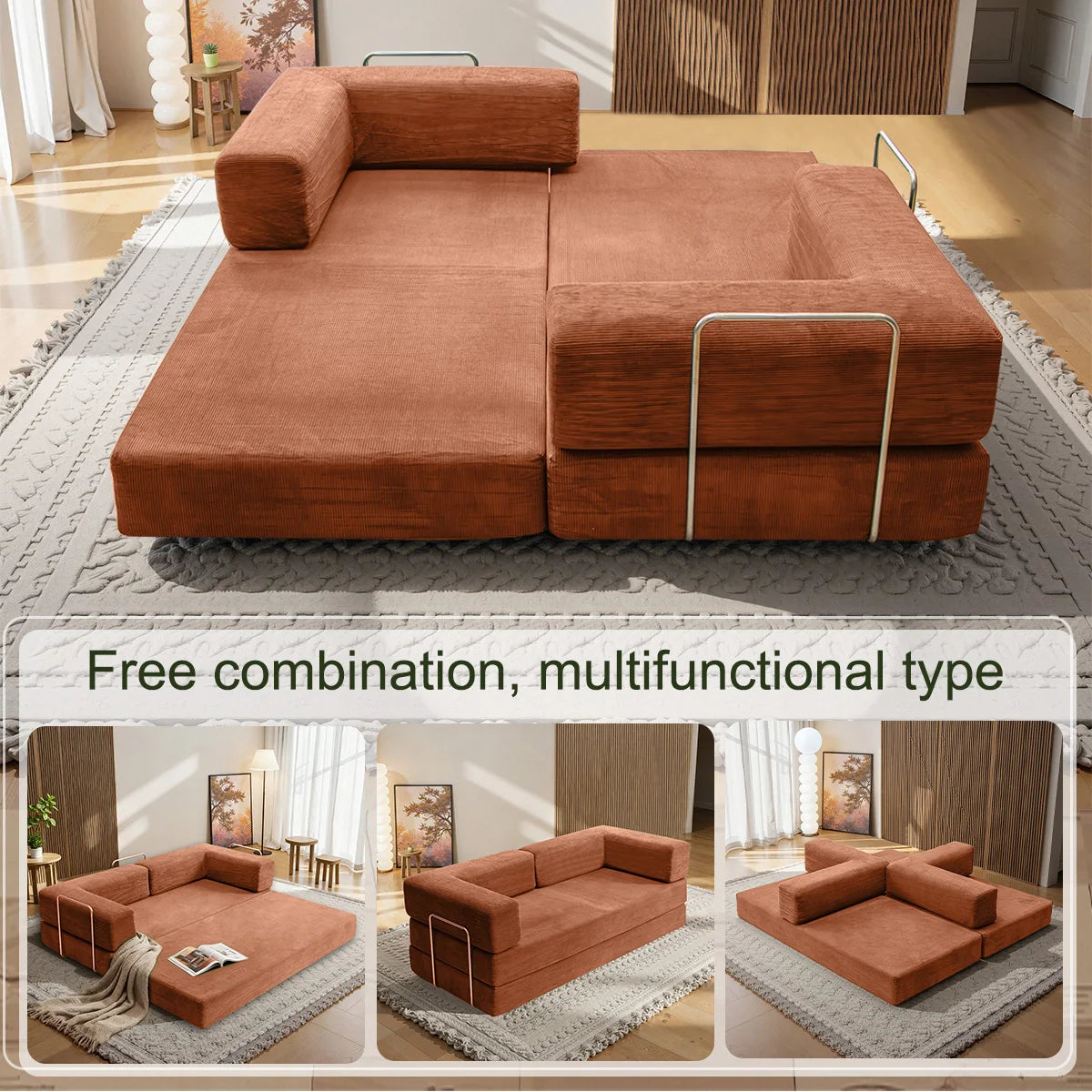 Convertible Foldable Floor Sofa Bed And Sleeper Couch For Home