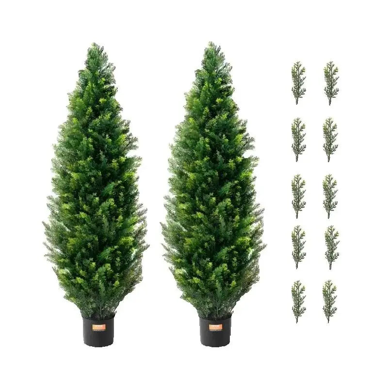 SucceBuy Artificial Cedar Topiary Tree Home Garden Decor