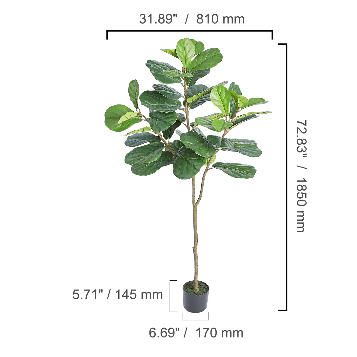 SucceBuy Artificial Olive Tree For Indoor Outdoor Home Decor