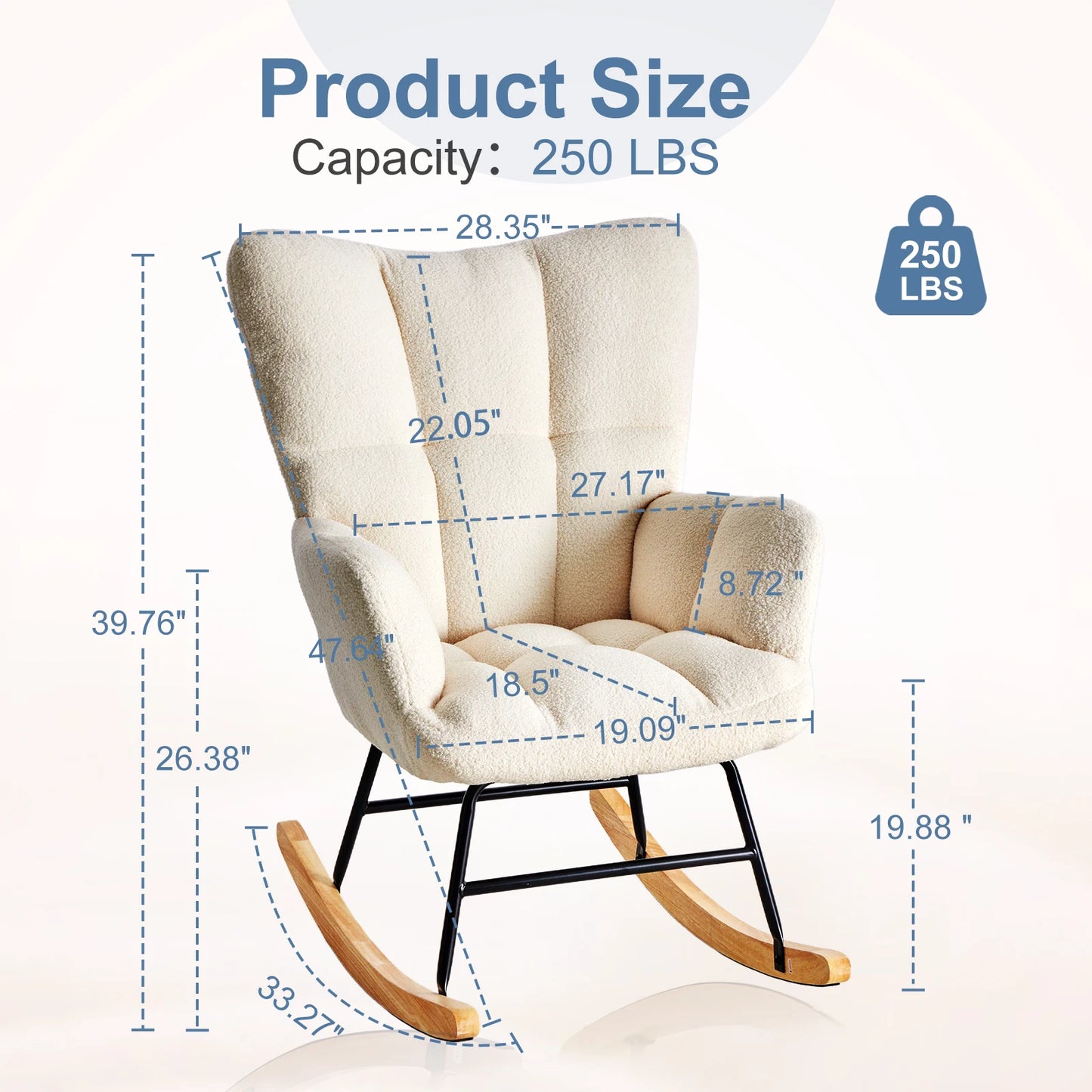 MCQ Metal Frame Office Chair Fleece Cushion And Lumbar Support