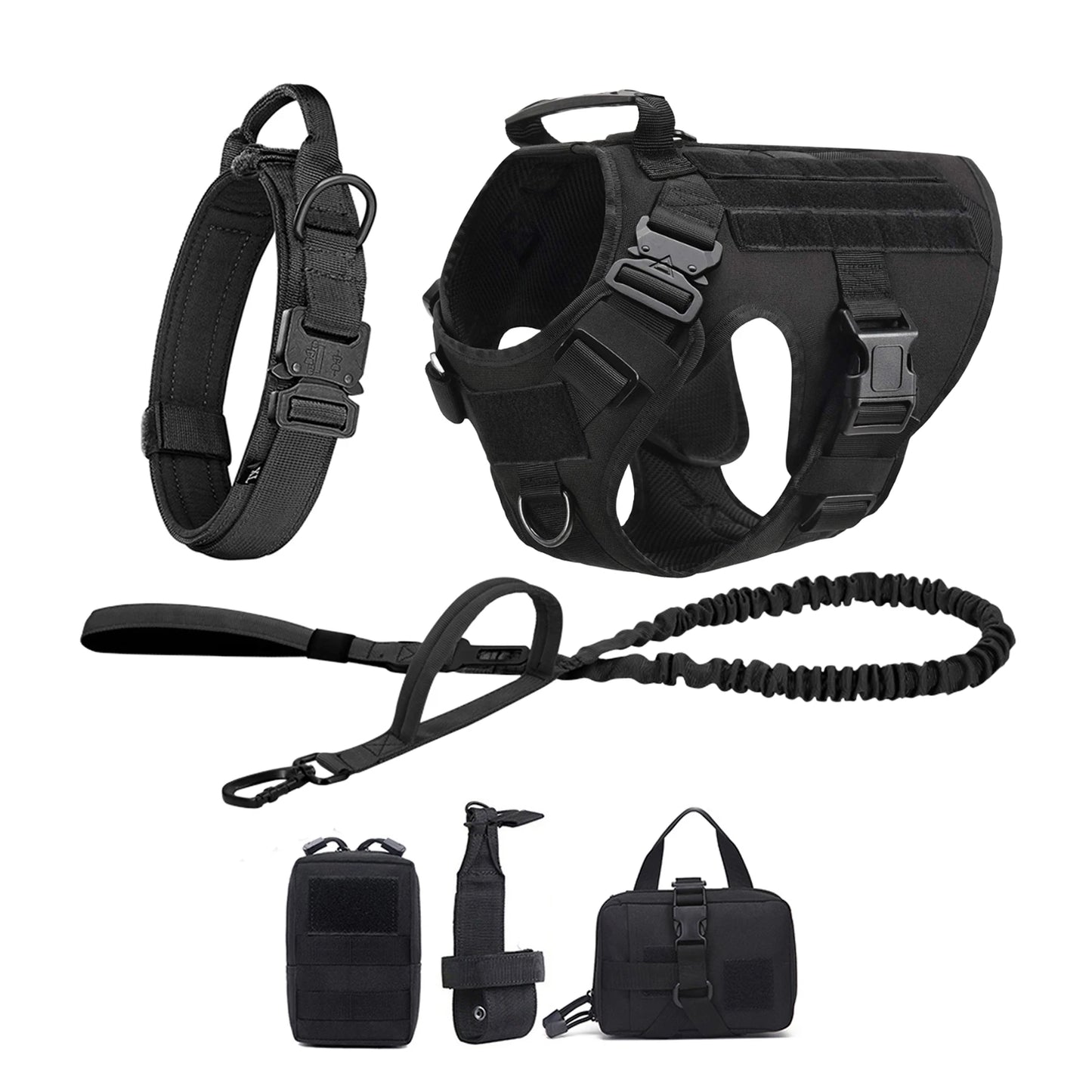 Tactical Nylon Dog Harness Vest With Quick Release Buckle