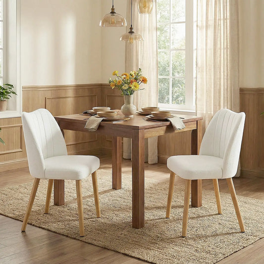 HiMISS Mid Century Modern Upholstered Dining Chairs With Curved Backs