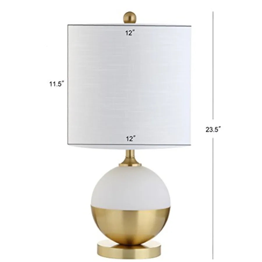 Solar Powered Ceramic Table Lamp With Linen Drum Shade