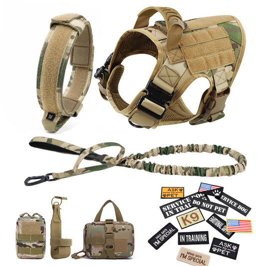 PETRAVEL Tactical Dog Harness Vest With Padded Quick Release Buckle