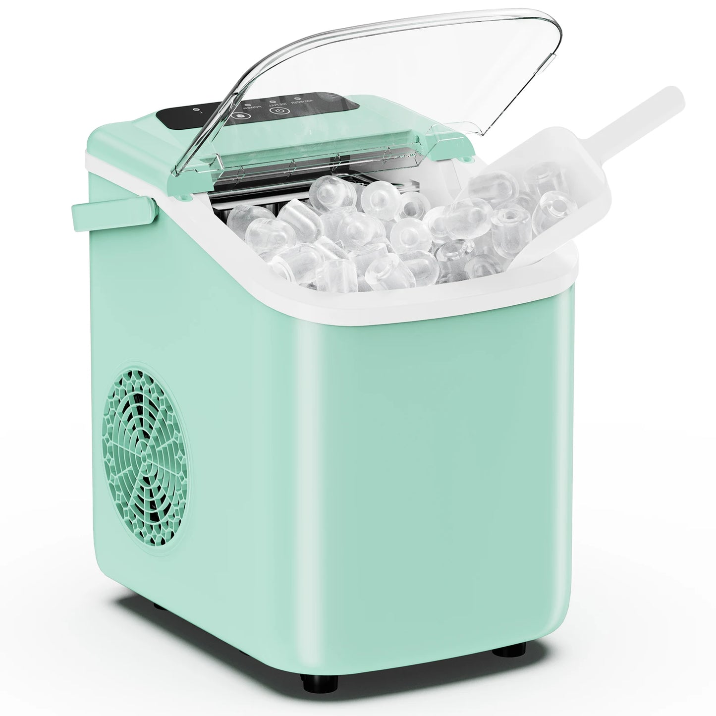 JHK Portable Countertop Ice Maker Machine For Quick Home Kitchen Use