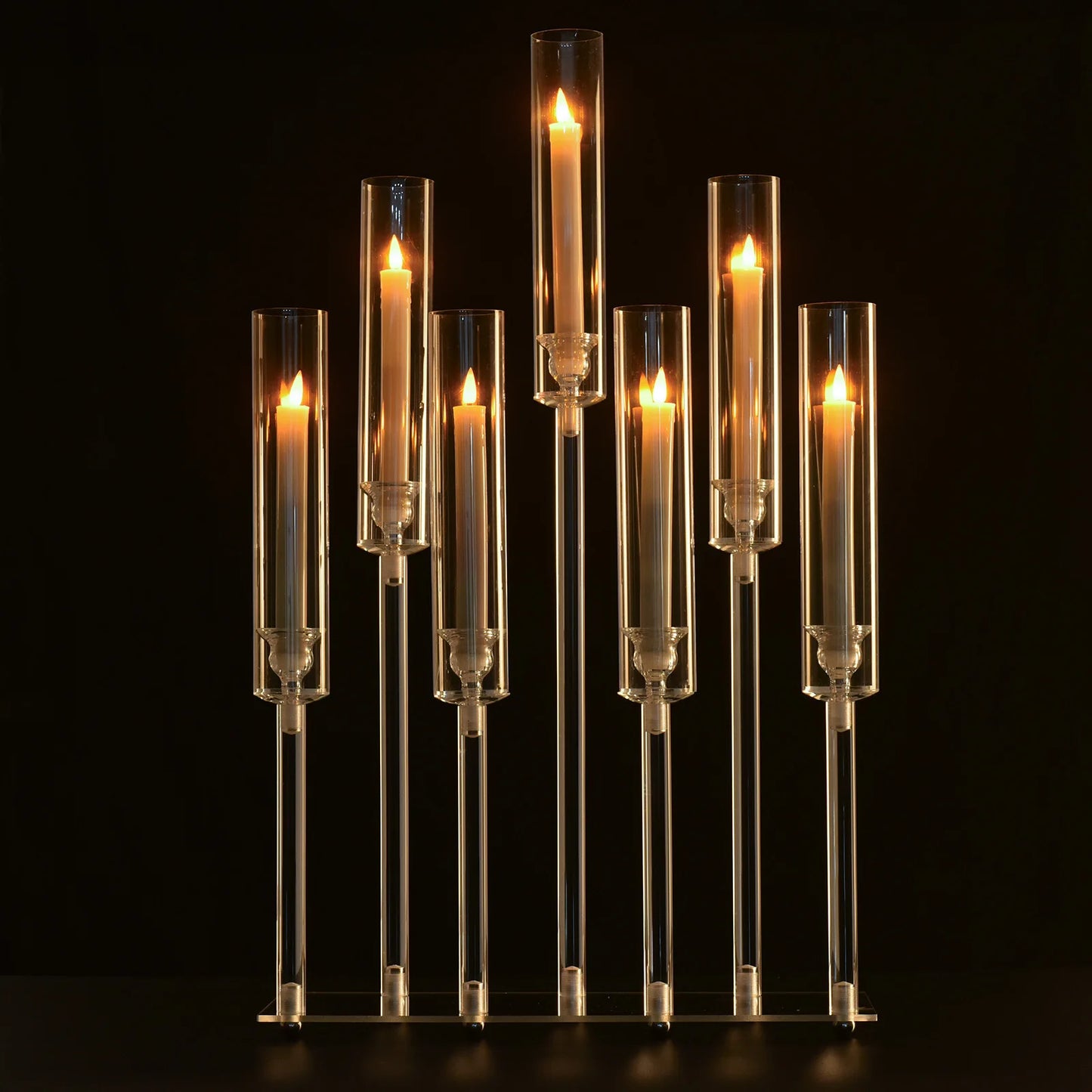 Vincigant 4 Piece 7 Arm Acrylic Candelabra Wedding Party Decor