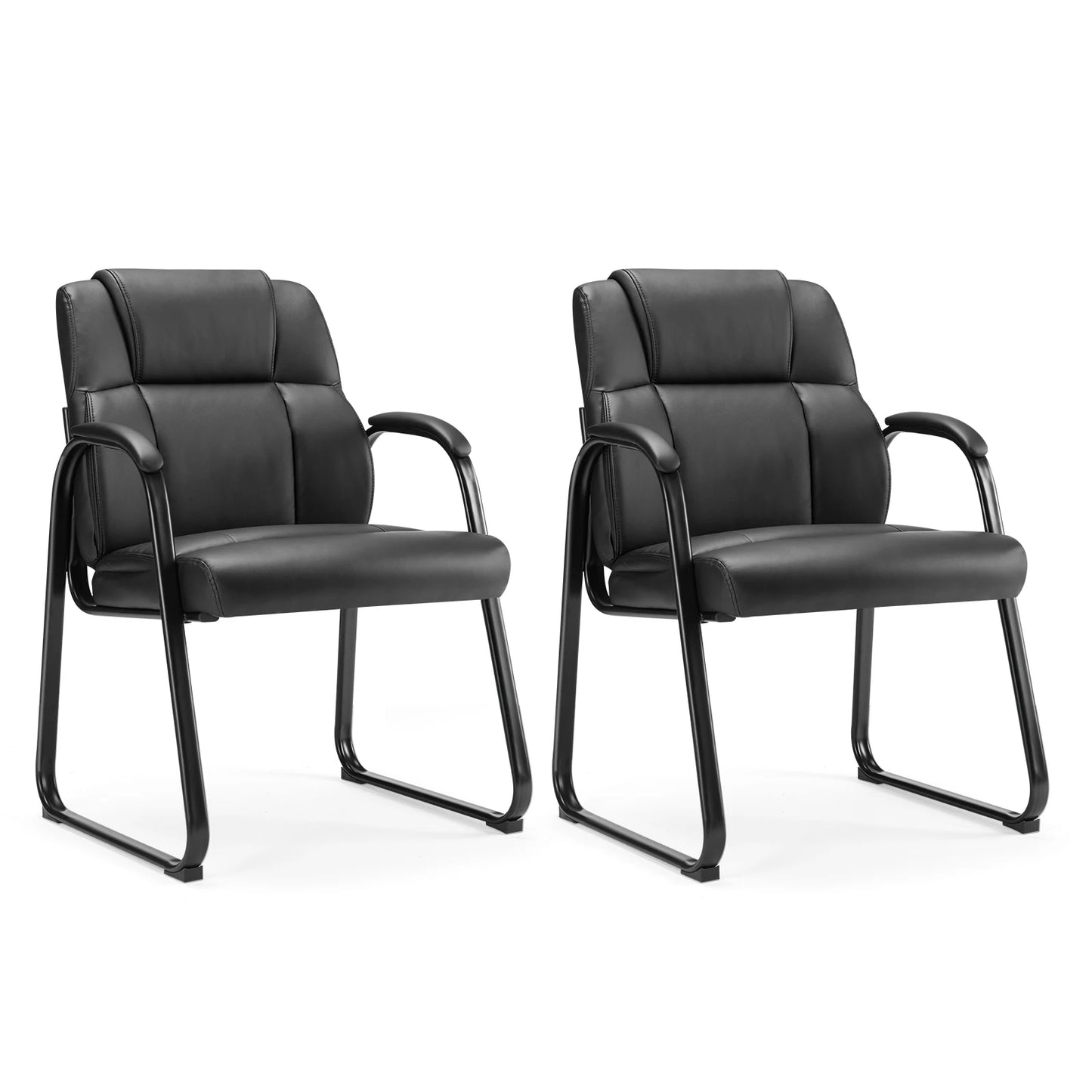 JHK Ergonomic PU Leather Office Chair With Padded Backrest