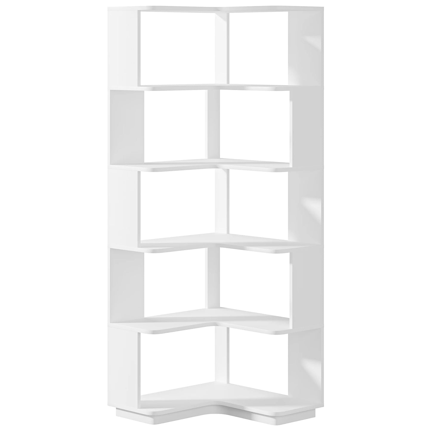 Tribesigns 6 Tier Industrial Corner Bookshelf With Anti Drop Panel