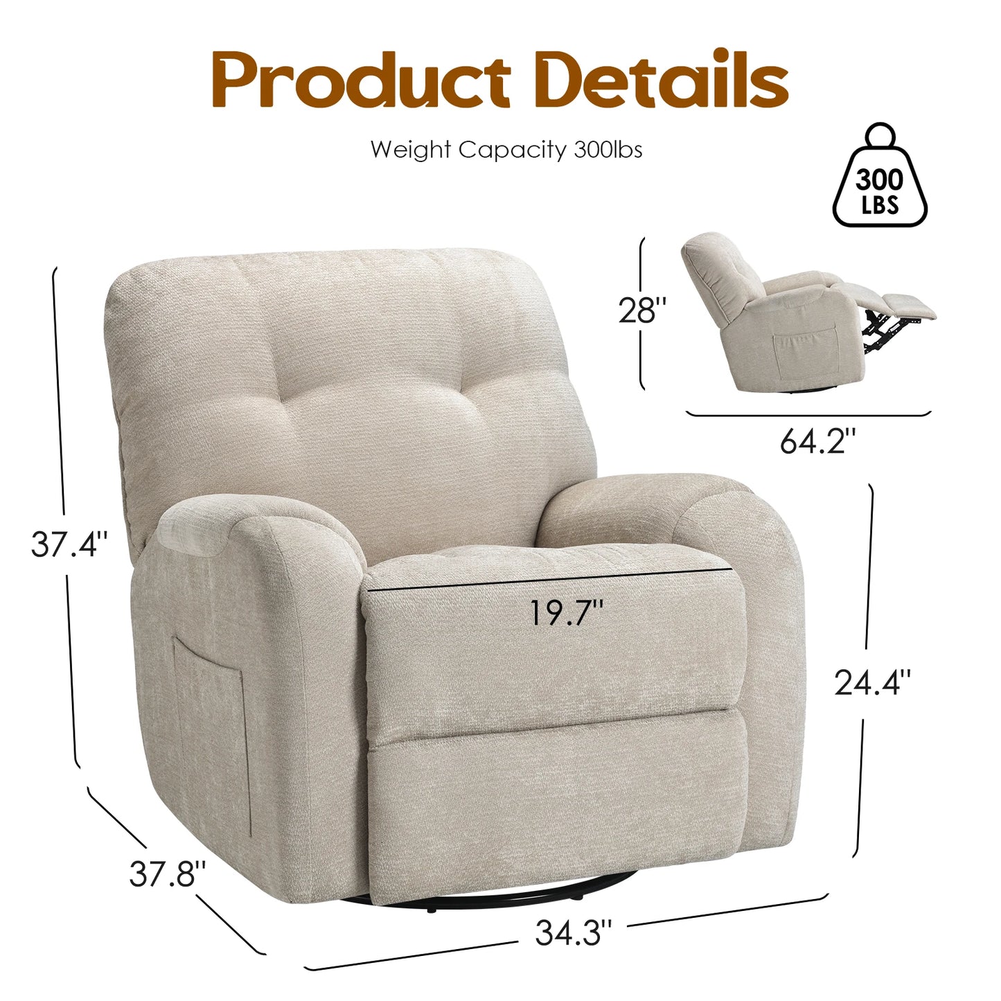 Farini Electric Power Recliner Chair For Living Room