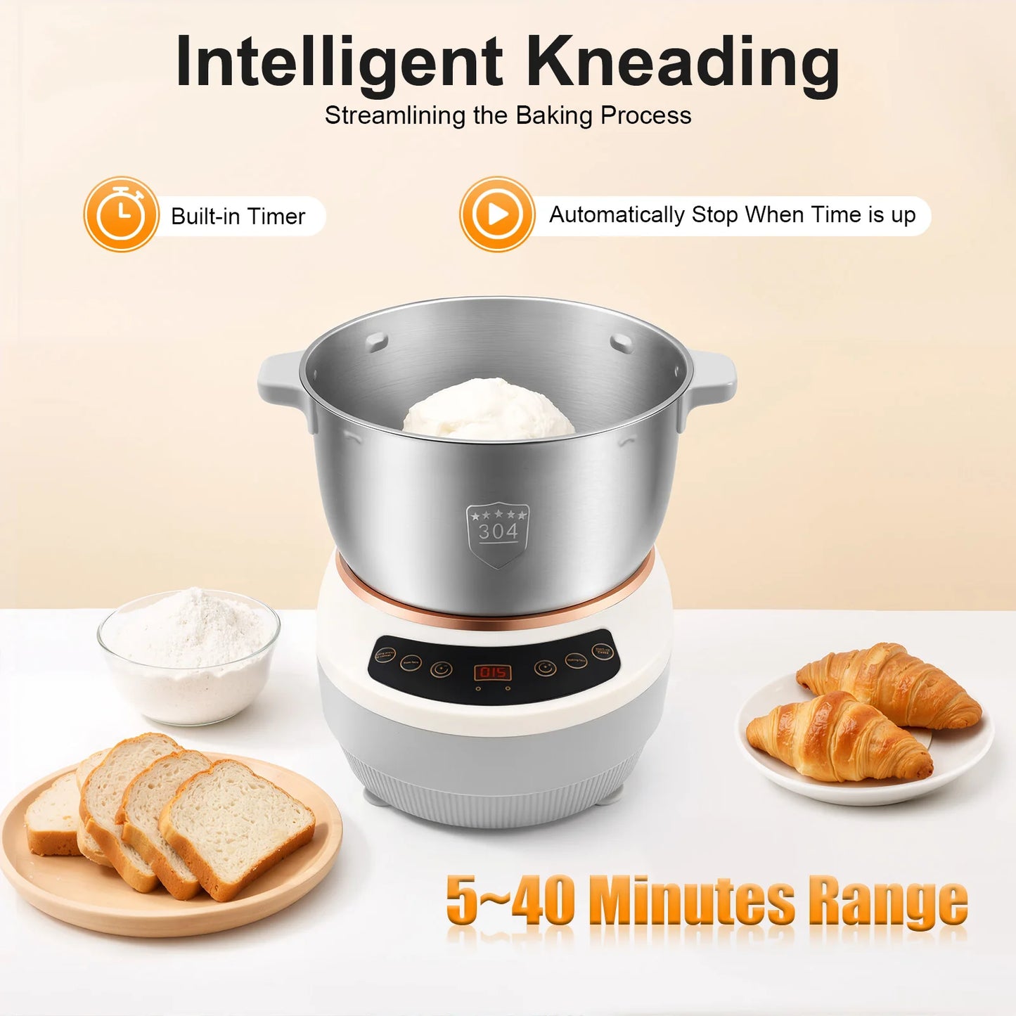 Electric Dough Maker With Ferment Function And Kneading Machine