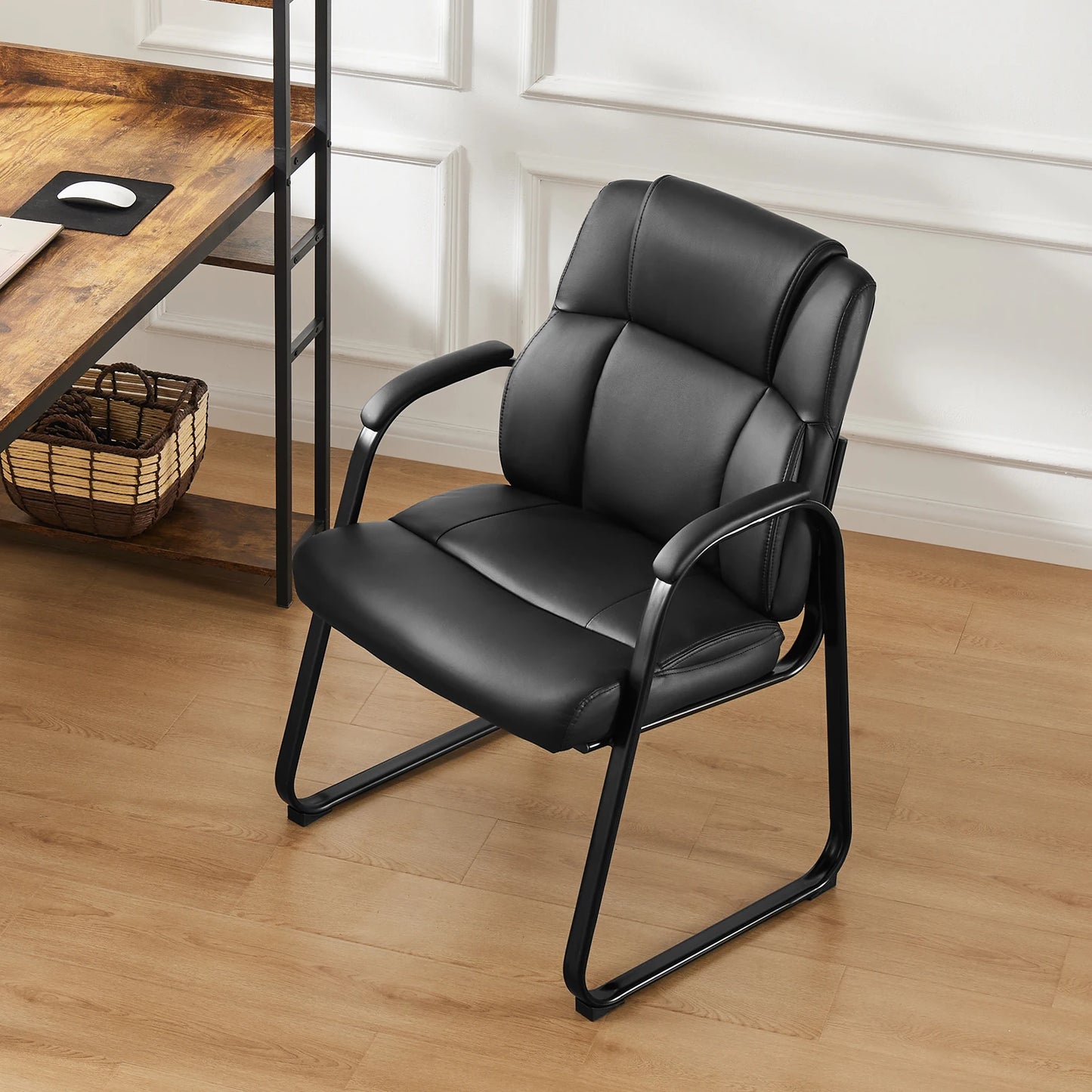 JHK Ergonomic PU Leather Office Chair With Padded Backrest