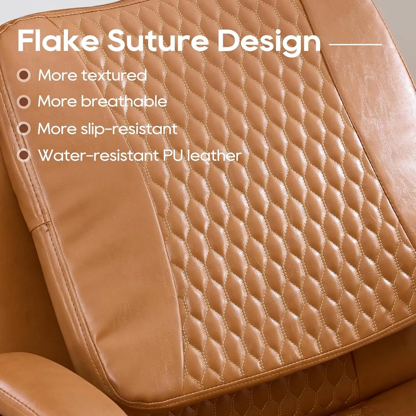 TCGBKAF Ergonomic Office Chair With Flip Backrest And PU Leather