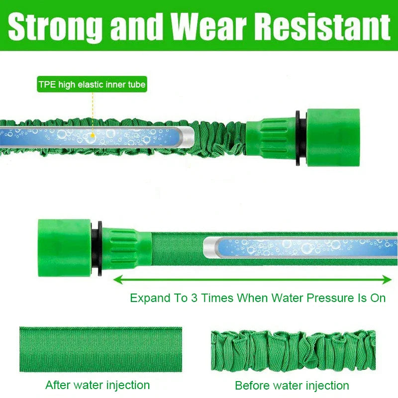 Expandable Garden Hose High Pressure Flexible Car Washing Tool