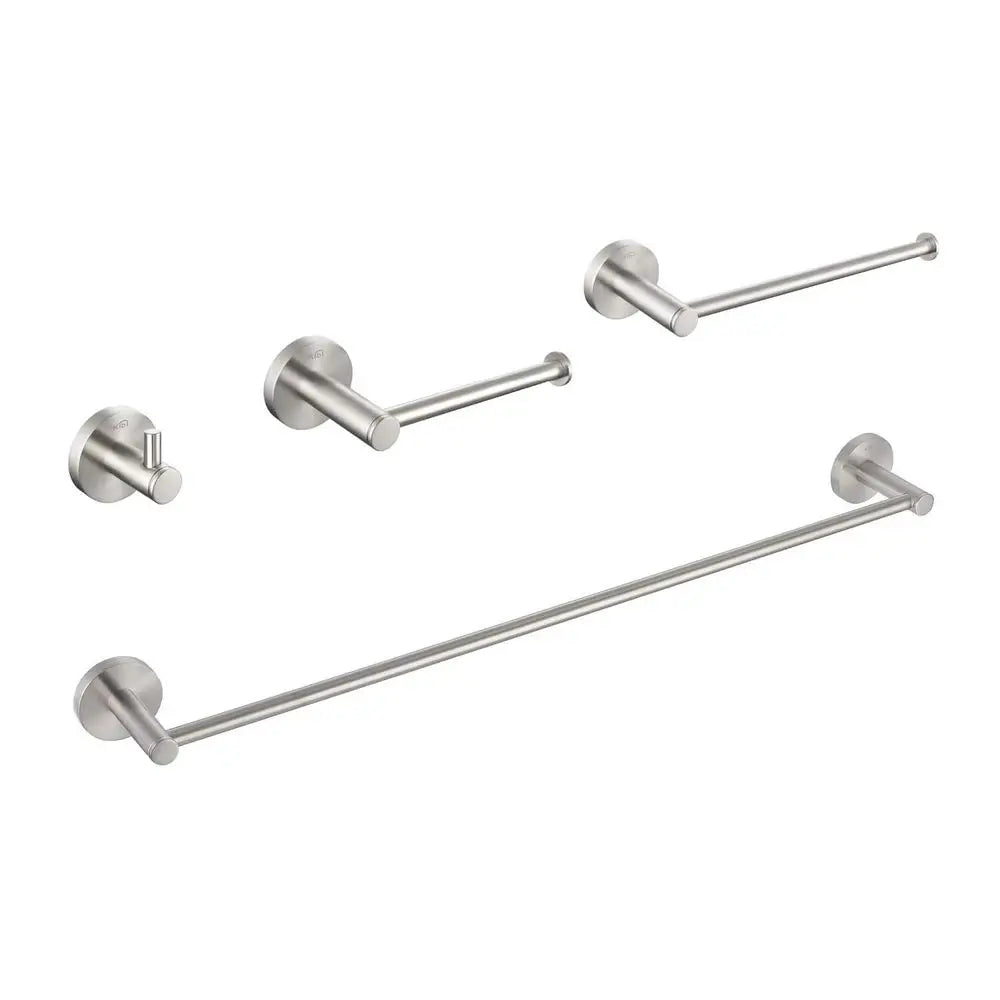 Circular Four Piece Bathroom Hardware Set With Towel Bar