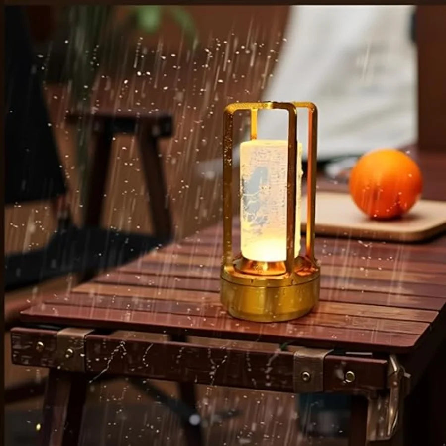 Rechargeable Solar LED Crystal Lantern Table Lamp Touch Dimming