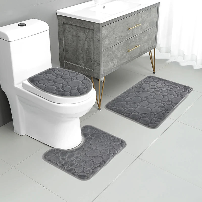Soft Microfiber Bathroom Floor Mats Non Slip Water Absorbent