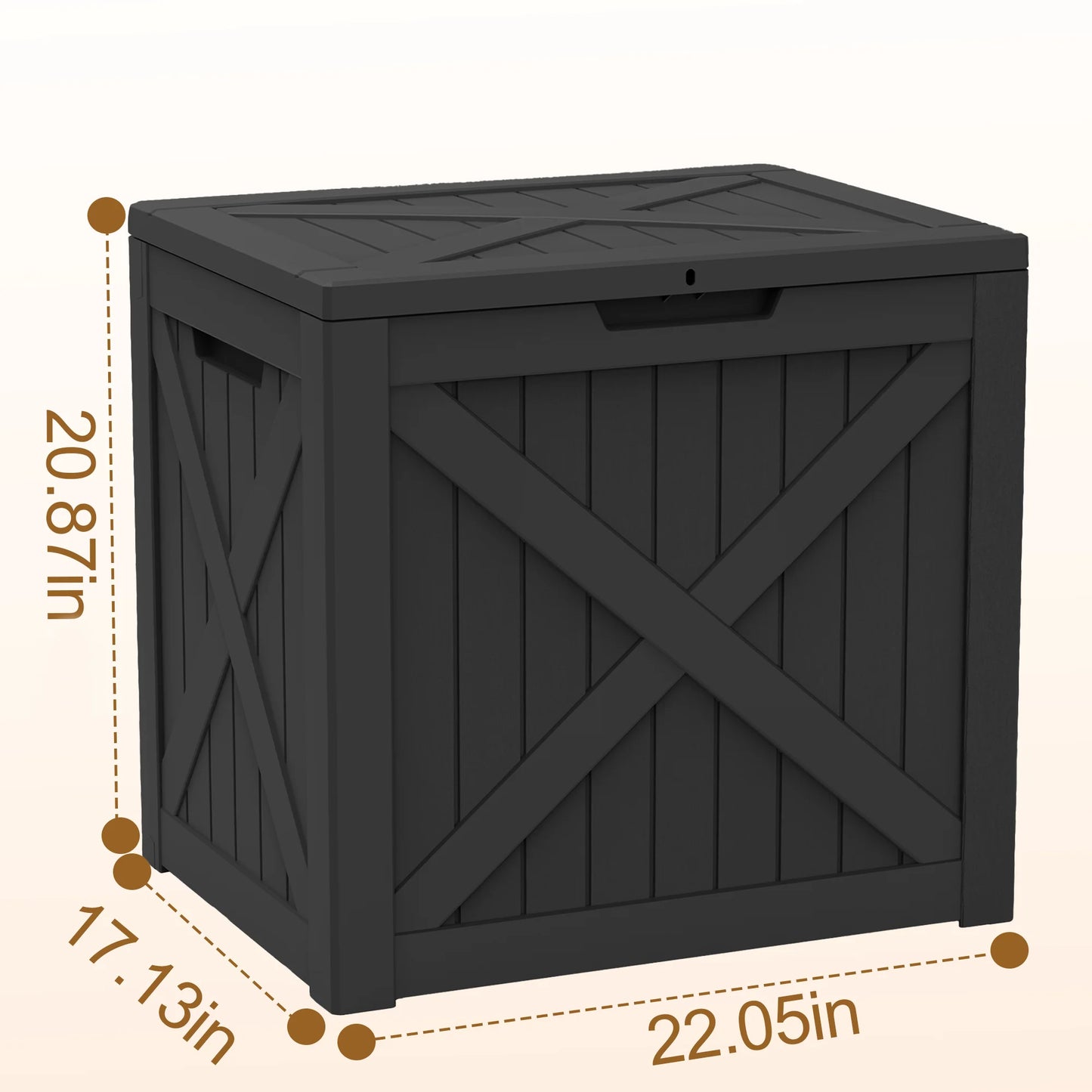 Waterproof Resin Outdoor Storage Box With Lock For Patio Deck