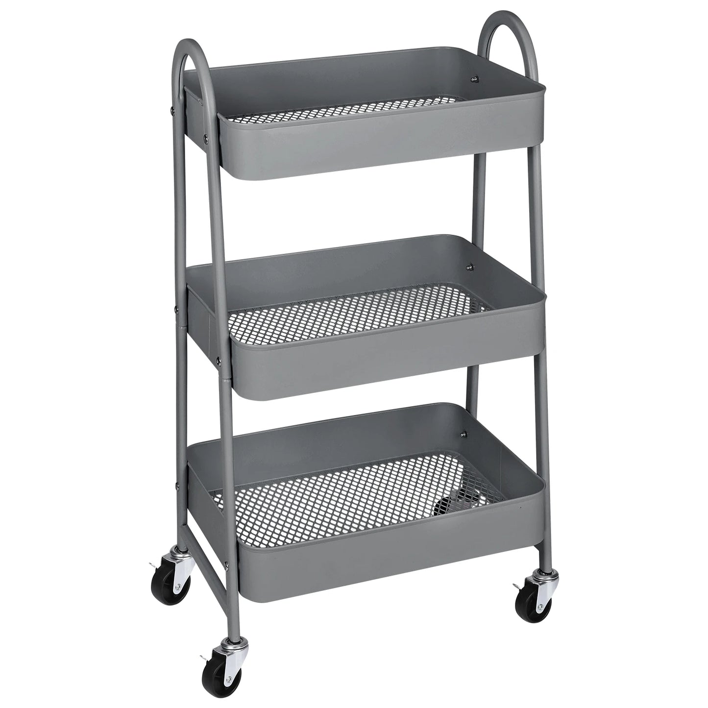 Jhk 3 Tier Rolling Kitchen Storage Cart With Lockable Wheels