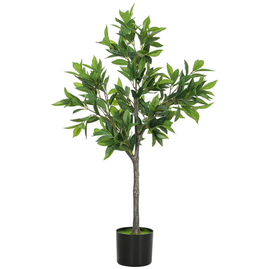 Potted Artificial Laurel Tree For Home And Office Decor