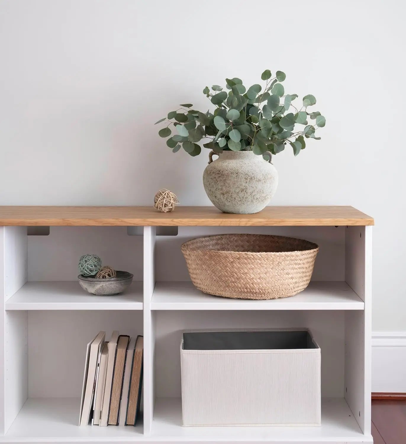 CozyWel Textured Ceramic Vase With Double Handles For Home Decor