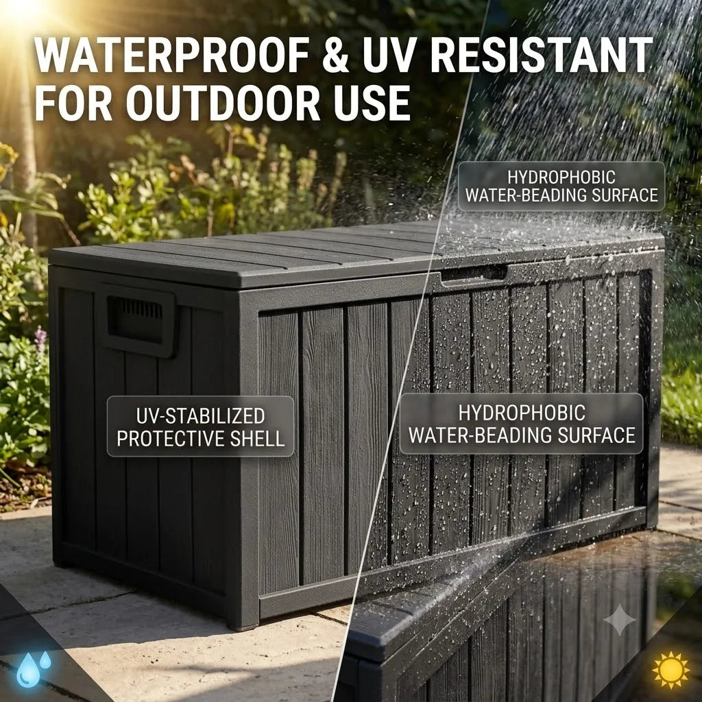 Heavy Duty Outdoor Plastic Storage Box With Rolling Wheels